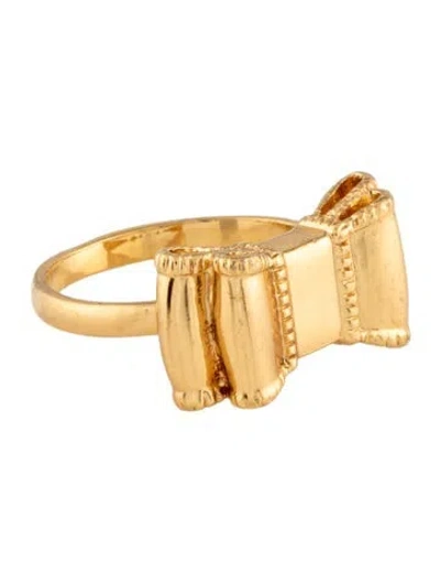 Pre-owned Kate Spade Take A Bow Cocktail Ring In Multi