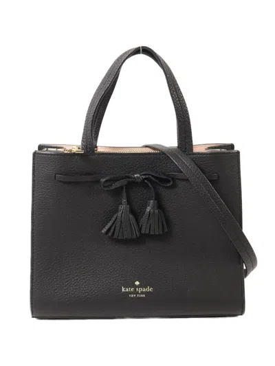 Pre-owned Kate Spade Tassel-detail Tote Bag In Black