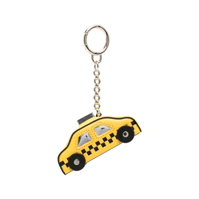 Kate Spade Taxi-design Bag Charm In Yellow