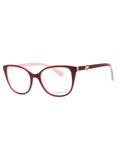 Kate Spade Taya Women's Cat-eye Mini Eyeglasses In Burgundy
