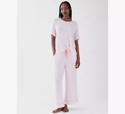 Kate Spade Tee And Cropped Pant Set In Pink