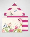KATE SPADE THANK YOU NOTECARD SET, DRAGONFLIES AND TULIPS