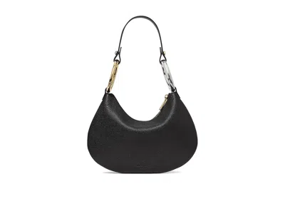 Kate Spade The Bangle Pebbled Leather Bag Handbags Black: One Size