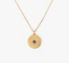 Kate Spade The Color Spark Collection Blue Fearless Medallion Necklace In Blue