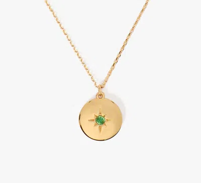 Kate Spade The Color Spark Collection Green Joy Medallion Necklace In Green/gold