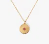 Kate Spade The Color Spark Collection Red Strength Medallion Necklace In Red