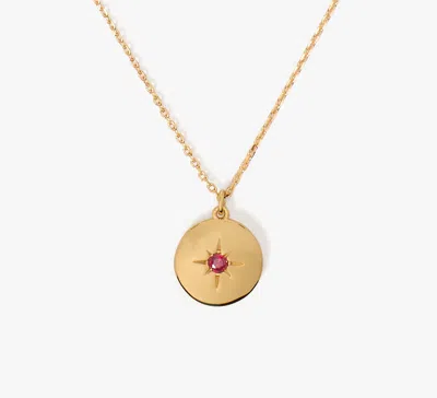 Kate Spade The Color Spark Collection Red Strength Medallion Necklace
