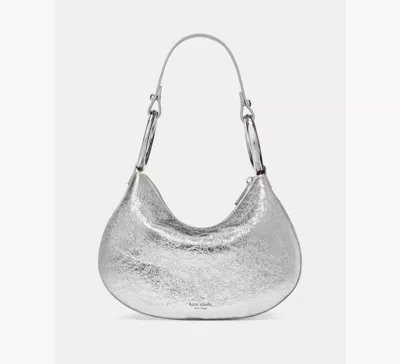 Kate Spade The Crinkle Metallic Bangle Bag In Silver