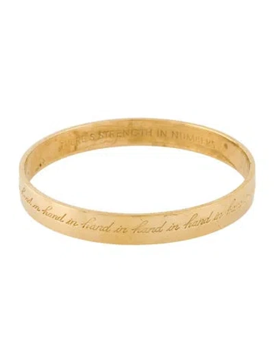 Pre-owned Kate Spade "there's Strength In Numbers " Script Bangle Bracelet, 8" In Multi