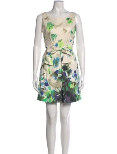 Pre-owned Kate Spade Tie-dye Print Mini Dress In Neutral