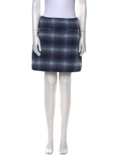 Pre-owned Kate Spade Tie-dye Print Mini Skirt In Blue