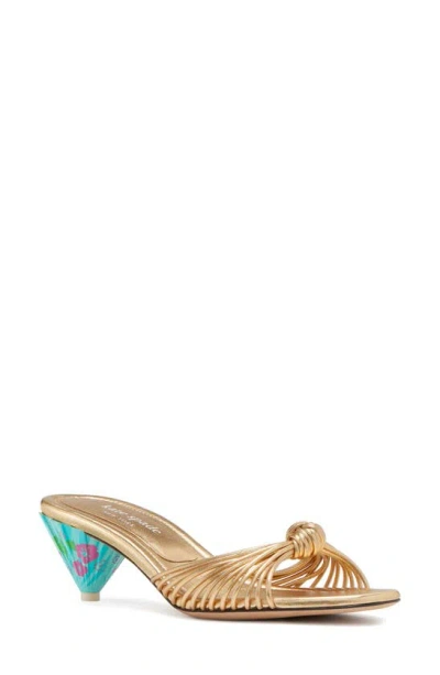 Kate Spade Tiki Sandal In Light Gold/ Pink