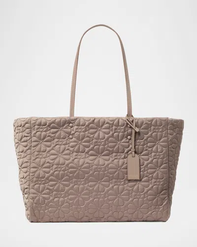 Kate Spade Tilly Large Quilted Fabric Tote Bag In City Scape.