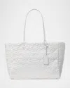 Kate Spade Tilly Large Quilted Fabric Tote Bag In White Dove