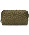 Kate Spade Tilly Quilted Fabric Small Cosmetic Bag In Green