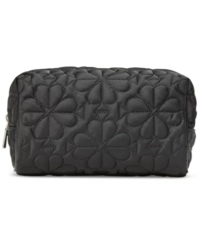 Kate Spade Tilly Quilted Fabric Small Cosmetic Bag In Black