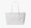 Kate Spade Tilly Quilted Large Tote In White Dove