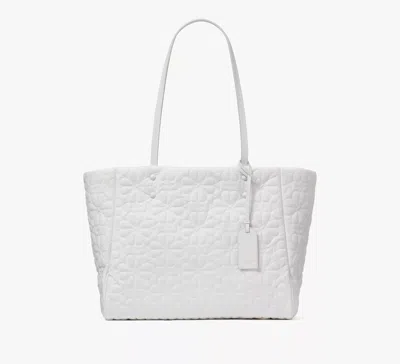 Kate Spade Tilly Quilted Medium Tote In White Dove