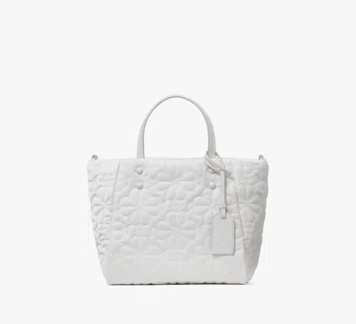 Kate Spade Tilly Quilted Small Tote In White Dove