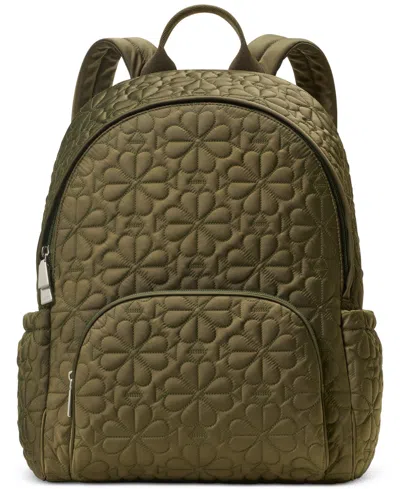 Kate Spade Tilly Small Quilted Fabric Backpack In Green