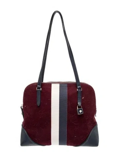 Pre-owned Kate Spade Top Handle Bag In Burgundy