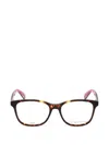 TORTOISESHELL-EFFECT RECTANGLE-FRAME GLASSES
