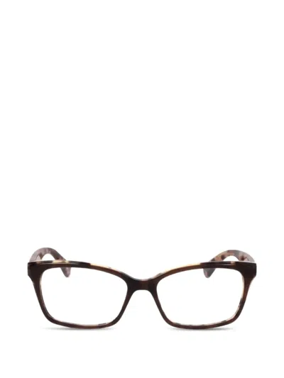 Kate Spade Tortoiseshell-effect Rectangle-frame Glasses In Brown