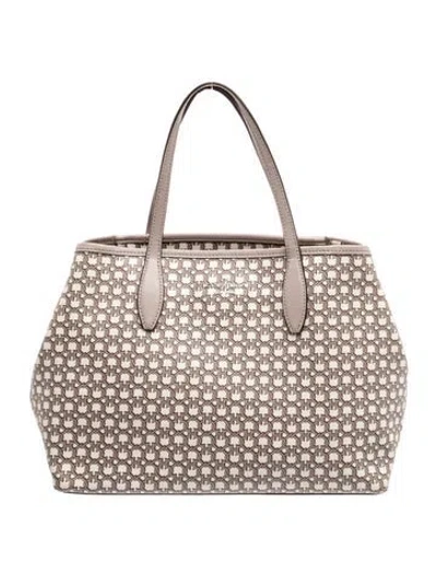 Pre-owned Kate Spade Tote Medium In Grey/neutrals