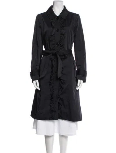 Pre-owned Kate Spade Trench Coat In Black