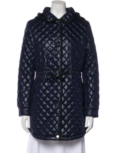 Pre-owned Kate Spade Trench Coat In Blue