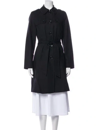 Pre-owned Kate Spade Trench Coat In Gray
