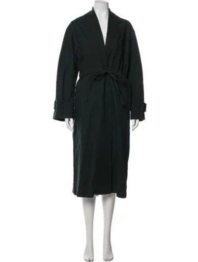 Pre-owned Kate Spade Trench Coat In Green