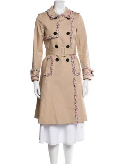 Pre-owned Kate Spade Trench Coat In Neutral