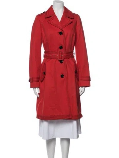 Pre-owned Kate Spade Trench Coat In Red