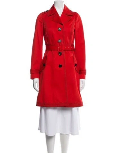 Pre-owned Kate Spade Trench Coat In Red