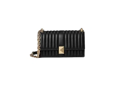 Kate Spade Tribeca Quilted Leather Mini Flap Chain Crossbody Wallet Handbags Black: One Size