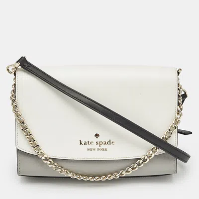 Pre-owned Kate Spade Tricolor Leather Carson Shoulder Bag In Multi