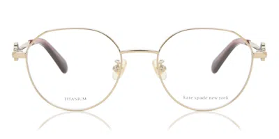 Kate Spade Trinity/f Asian Fit Women's Glasses, Gold, Size 49 In White