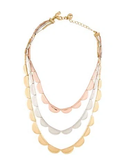Pre-owned Kate Spade Tri-tone Multistrand Necklace, 19"