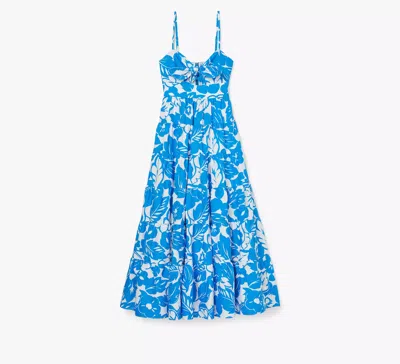 Kate Spade Tropical Foliage Irene Dress In Blue