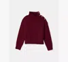 Kate Spade Turtleneck With Bauble Buttons In Red