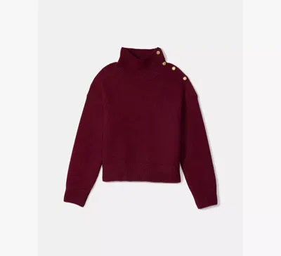 Kate Spade Turtleneck With Bauble Buttons In Red