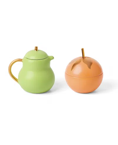 Kate Spade Tutti Fruity Pear Orange Sugar And Creamer Set In Multi