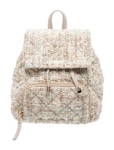 Pre-owned Kate Spade Tweed Backpack In Neutral