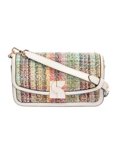 Pre-owned Kate Spade Tweed Crossbody Bag In Blue