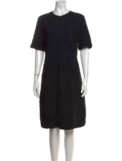 Pre-owned Kate Spade Tweed Knee-length Dress In Black/metallic