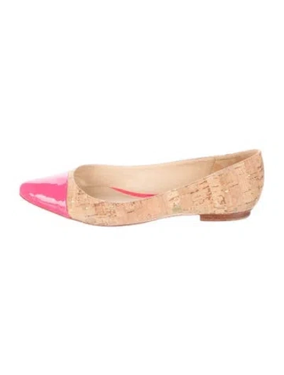 Pre-owned Kate Spade Tweed Pattern Ballet Flats In Neutrals/orange
