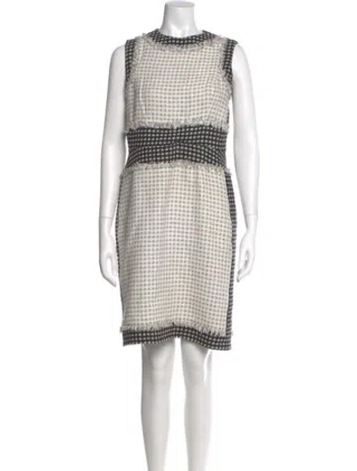 Pre-owned Kate Spade Tweed Pattern Crew Neck Sweater