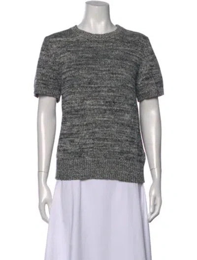 Pre-owned Kate Spade Tweed Pattern Crew Neck Sweater In Gray