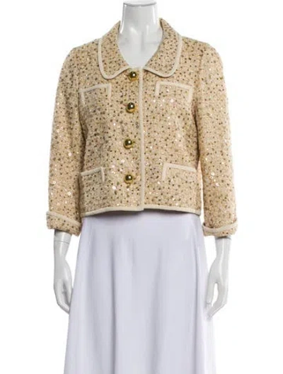 Pre-owned Kate Spade Tweed Pattern Evening Jacket